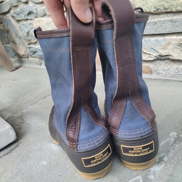 L.L.Bean Waxed Canvas L.L.Bean Signature Duck Boots Hunting Biits - Picture 5 of 16